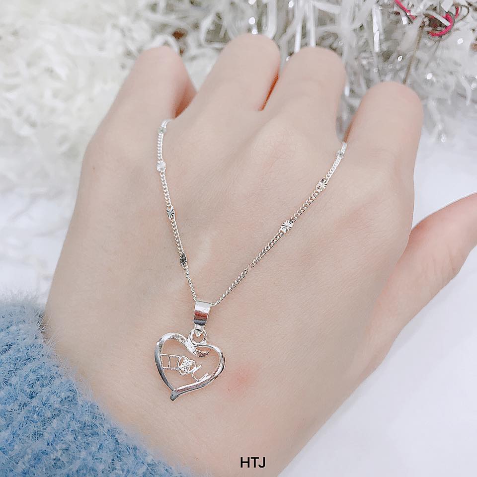 Dây chuyền nữ kèm mặt chất liệu bạc s925 MS11a