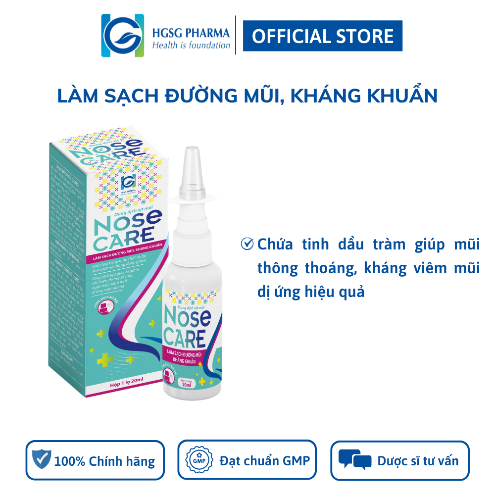 Dung dịch xịt mũi HGSG pharma NOSE CARE (Chai 20ml)