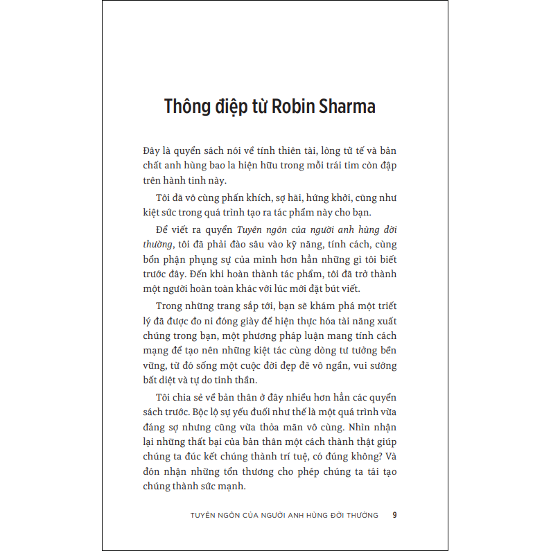 Tuyên ngôn của người anh hùng đời thường (Robin Sharma)