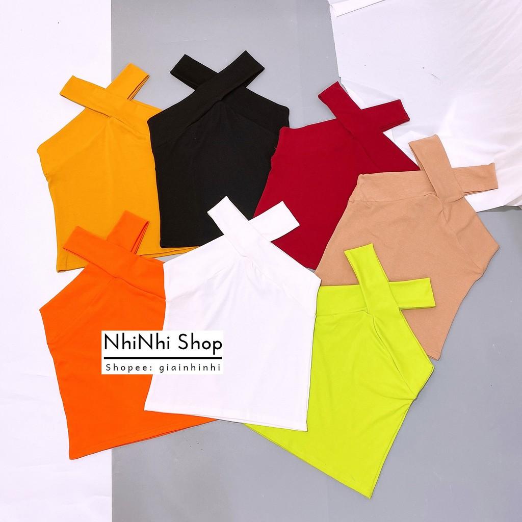 Áo kiểu cổ yếm chéo dây điệu, Áo hai dây cổ chéo CS0678 - NhiNhi Shop