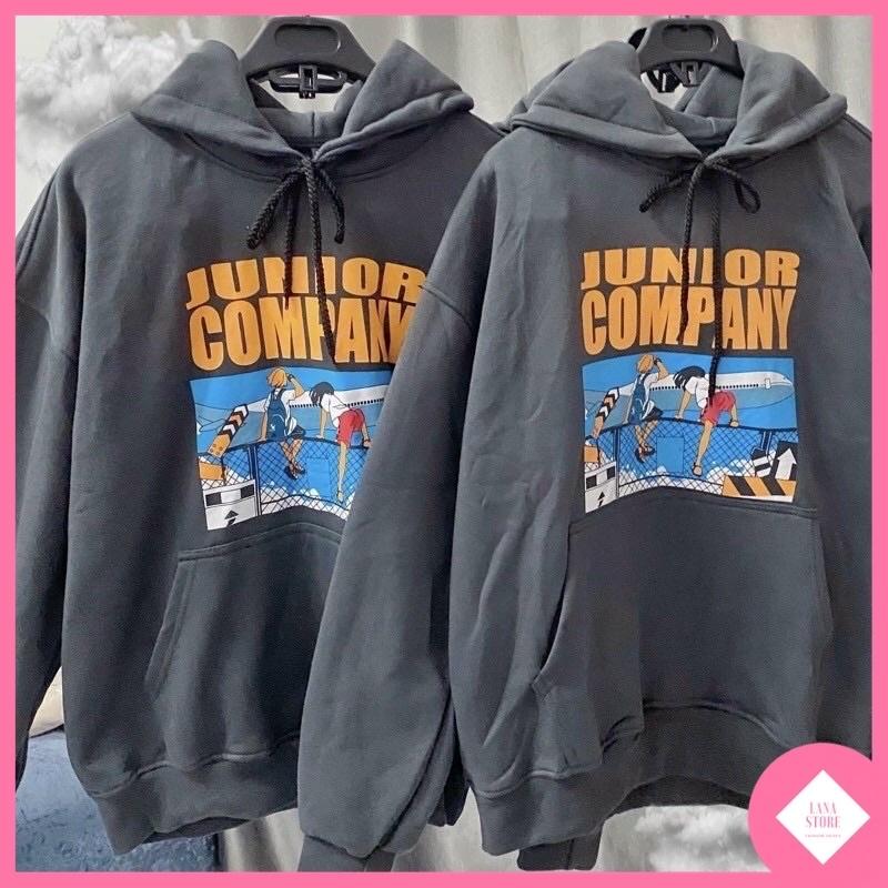 Áo Hoodie Nỉ Ngoại Junior Chất Dày Đẹp Form rộng Unisex Nam Nữ Couple