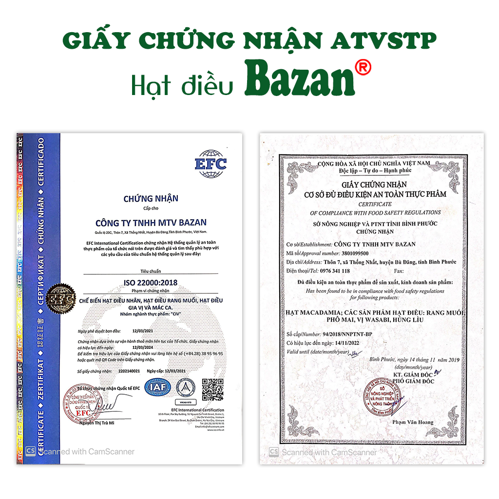 Hạt điều rang muối Bazan Bình Phước nguyên hạt dinh dưỡng A+ loại 1 hộp 400g nắp bật còn vỏ lụa
