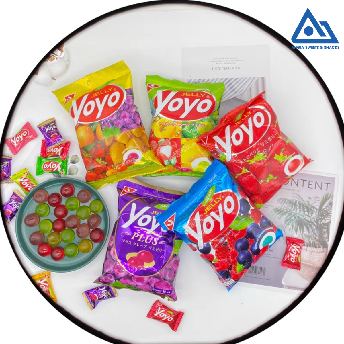 Kẹo dẻo trái cây Yoyo 80g, kẹo dẻo ăn vặt tuổi thơ Thái Lan An Gia Sweets Snacks