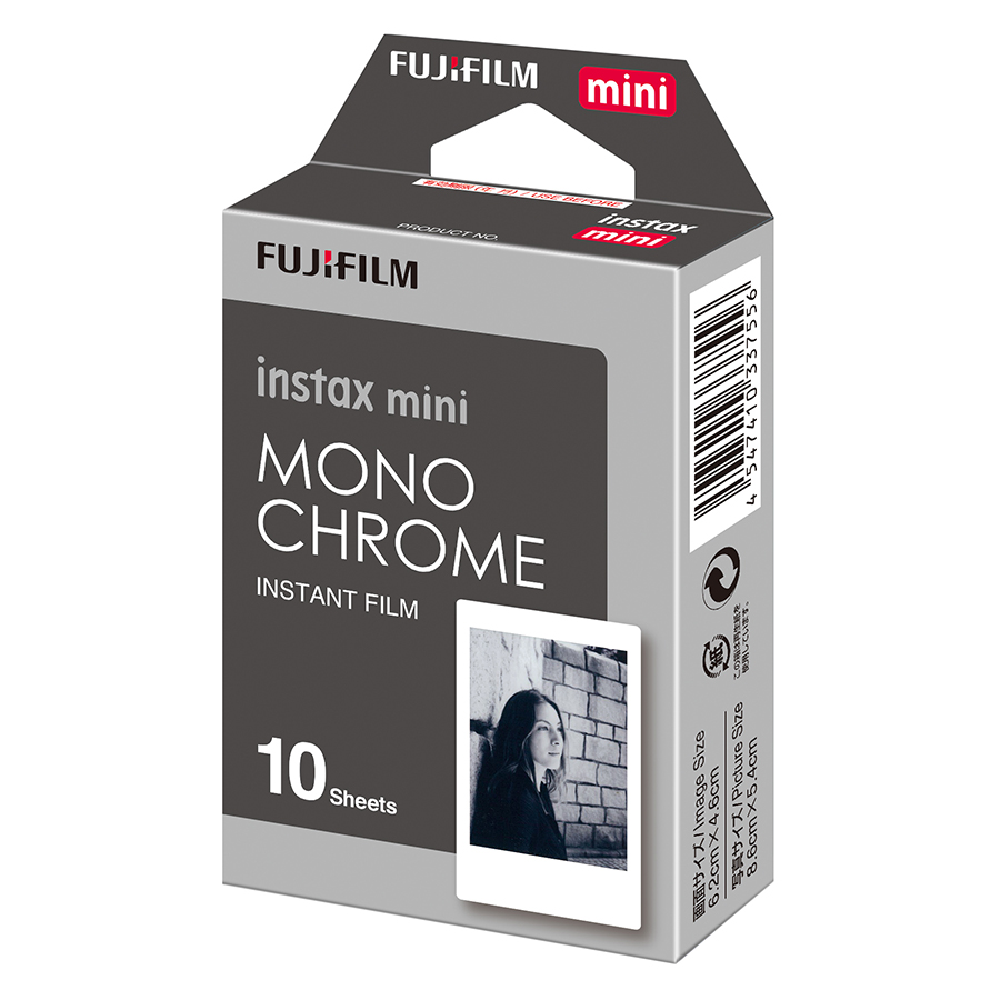 Hộp Film Fujifilm Mini 10 Tấm Monochrome - Hàng Chính Hãng