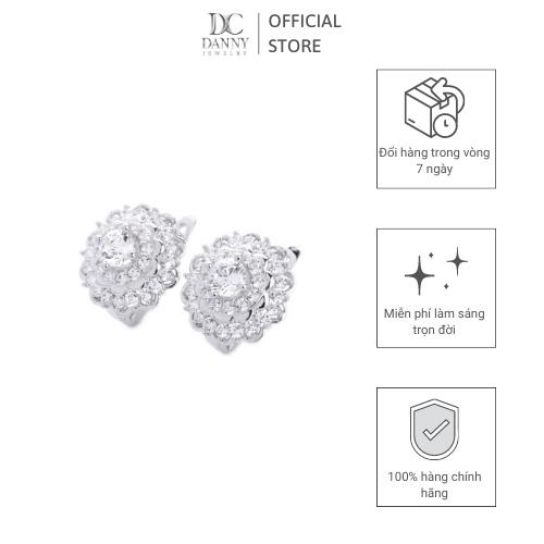 Bông Tai Nữ Bạc 925 Danny Jewelry Xi Bạch Kim Đính Đá CZ NI4GZ027