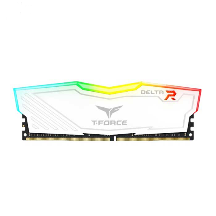 Ram DDR4 TeamGroup 8G/3200 T-Force Delta RGB (1x 8GB) (TF4D48G3200HC16C01) (Trắng)--Hàng Chính Hãng