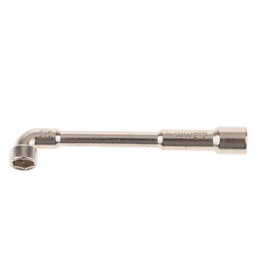 5.5mm Metric L Shaped Angled Hex Socket Wrench Chrome Plated, Silver