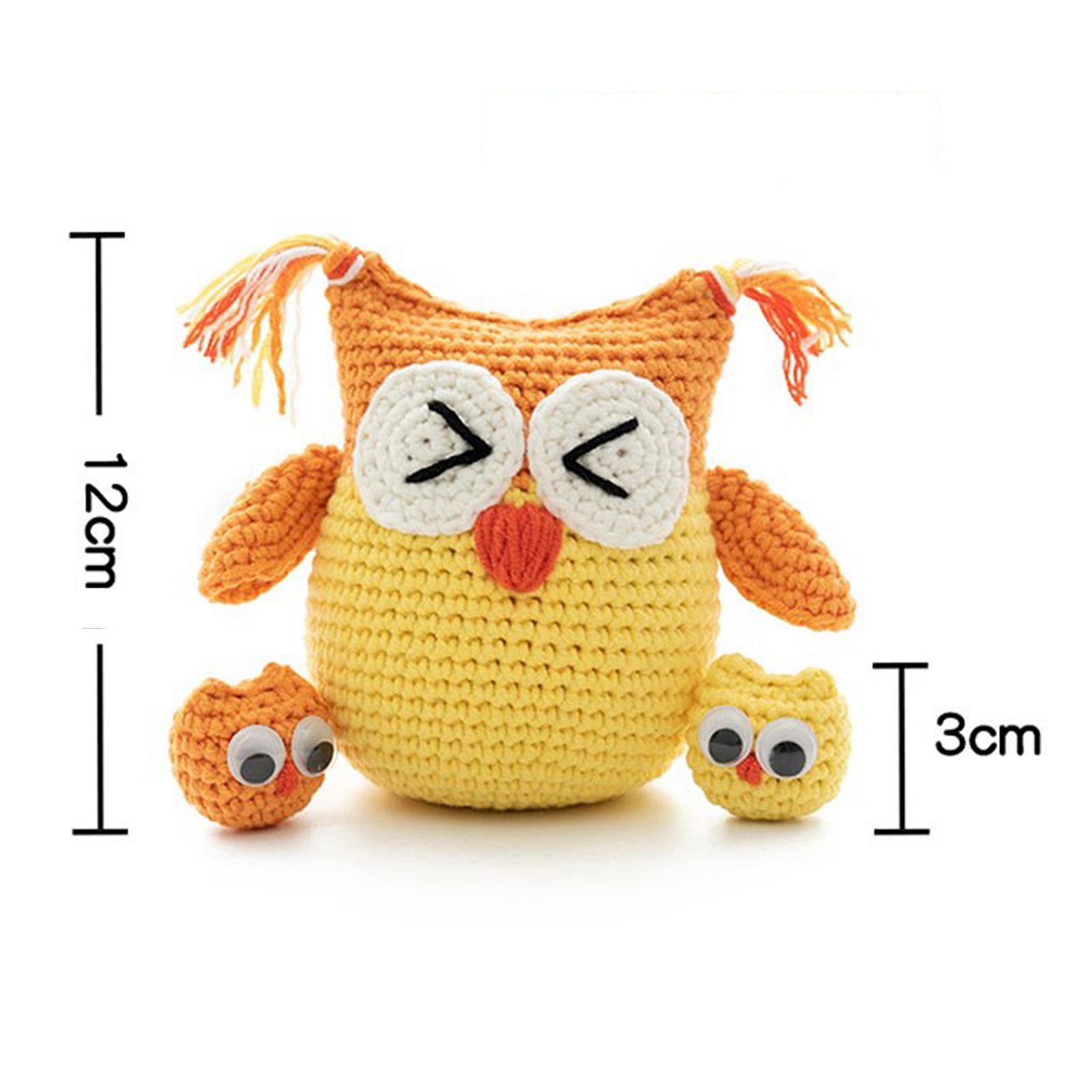 2pcs DIY Beginner Crochet Kit Needlework Crocheting Craft Classic Make Your Own Crochet Doll Kit for Beginners for Birthday Gift
