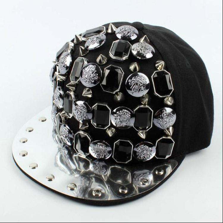 2018 Châu Âu Kim Loại Punk Trẻ Em Mũ Lưỡi Trai Bóng Chày Đinh Tán Trẻ Em Mũ Nón Hiphop Snapback Dành Vị Trí Nắp Cha Mẹ-mũ Trẻ Em