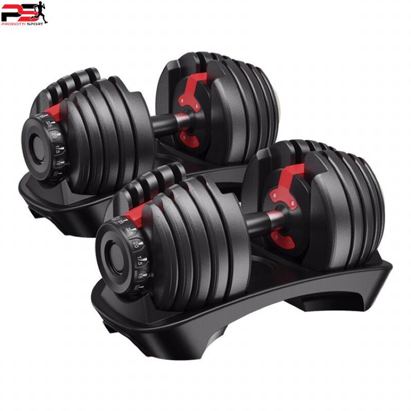 Tạ tay,tạ đơn Dumbell 24kg-48kg điều chỉnh khóa số tự động,đa năng Cao Cấp (có khay đựng)