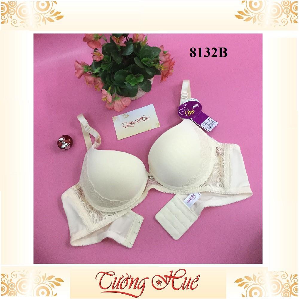 Áo lót nữ annie Bra 8132 B áo ngực nâng phối ren hoa.