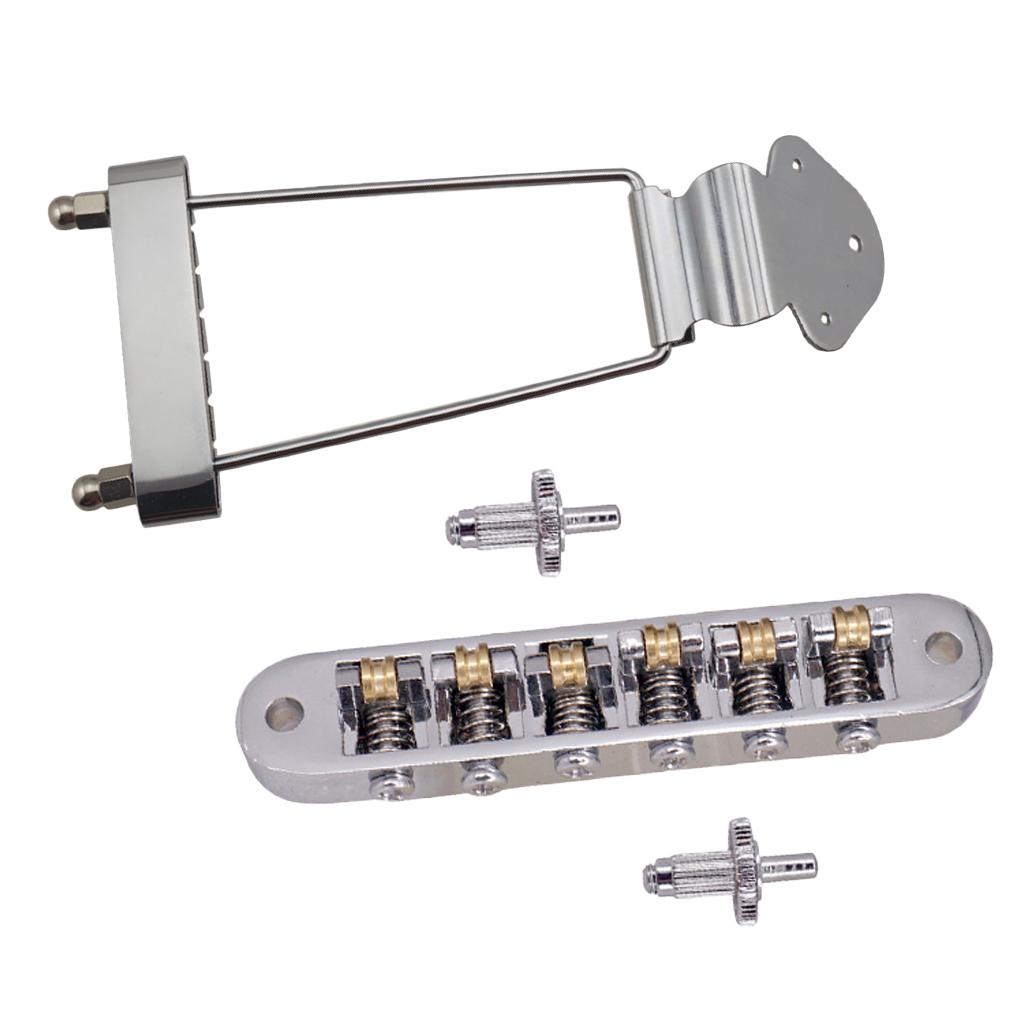 6 Dây Điện Vàng Con Lăn Yên Ngựa Đàn Guitar Cầu Đàn Guitar Thay Thế Màu Bạc