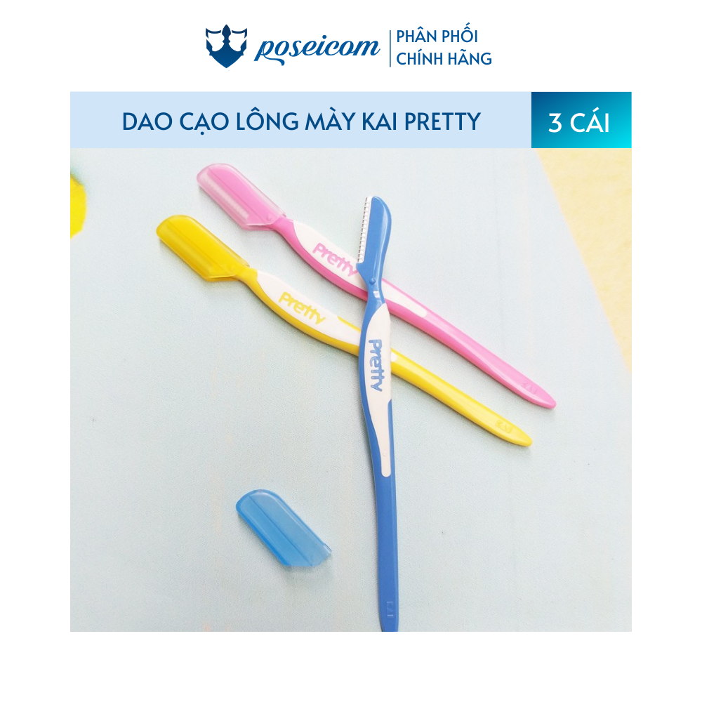 Set 4 dao cạo lông mày pretty Kai- thiết kế tiện dụng