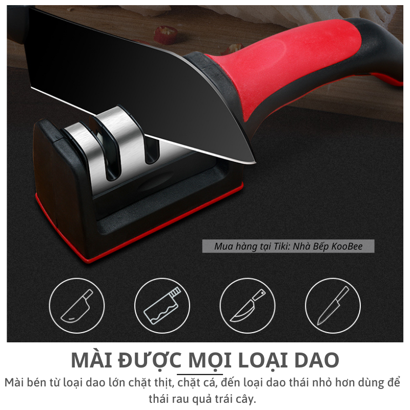 Dụng cụ mài dao kéo 3 rãnh tay cầm tiện lợi - Đồ mài dao siêu bén nhanh và hiệu quả NB53