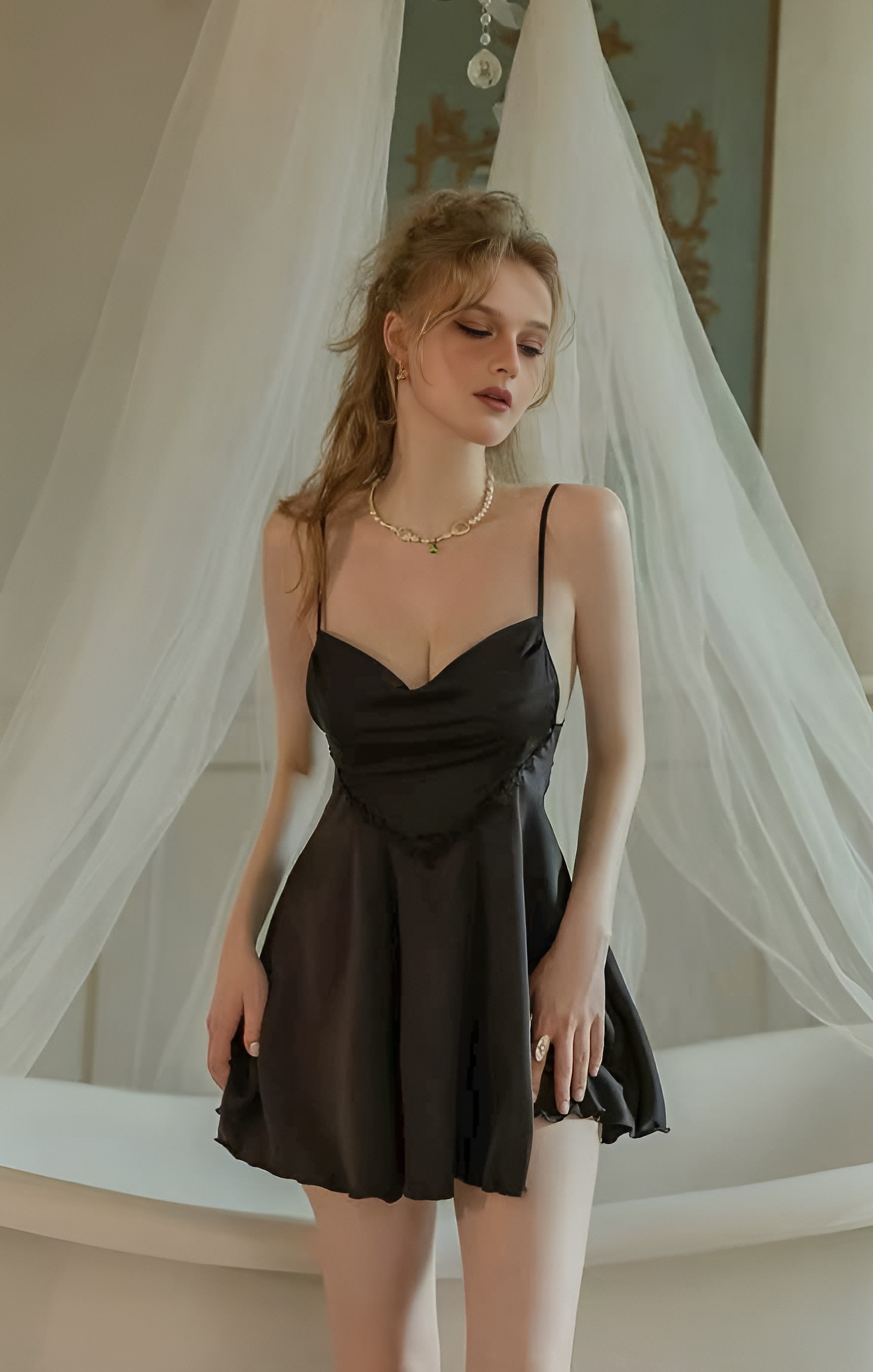 Váy Ngủ Trơn Thoải Mái - B.Lingerie