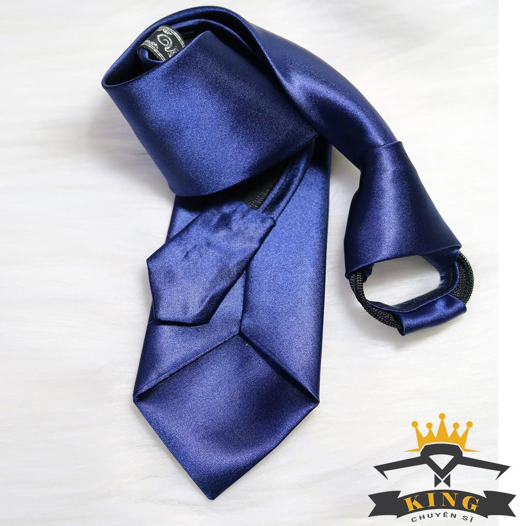 Cà vạt nam KING caravat công sở và chú rể thắt sẵn silk lụa cao cấp style hàn quốc giá rẻ C015