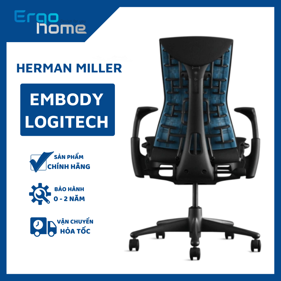 Ghế công thái học Cao Cấp Herman Miller Embody Ergohome
