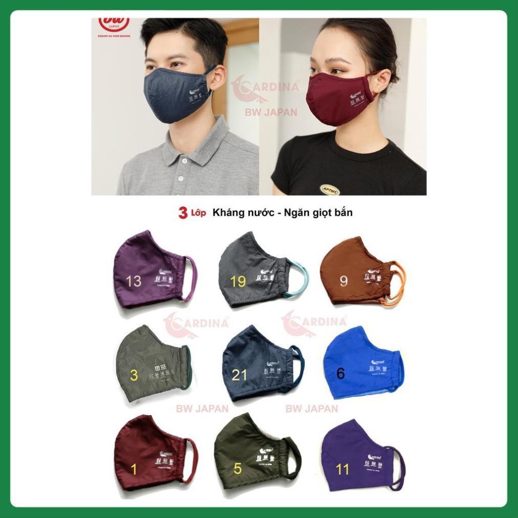 COMBO 10 KHẨU TRANG VẢI GIÓ 3 LỚP - CHỐNG THẤM NƯỚC, NGĂN GIỌT BẮN