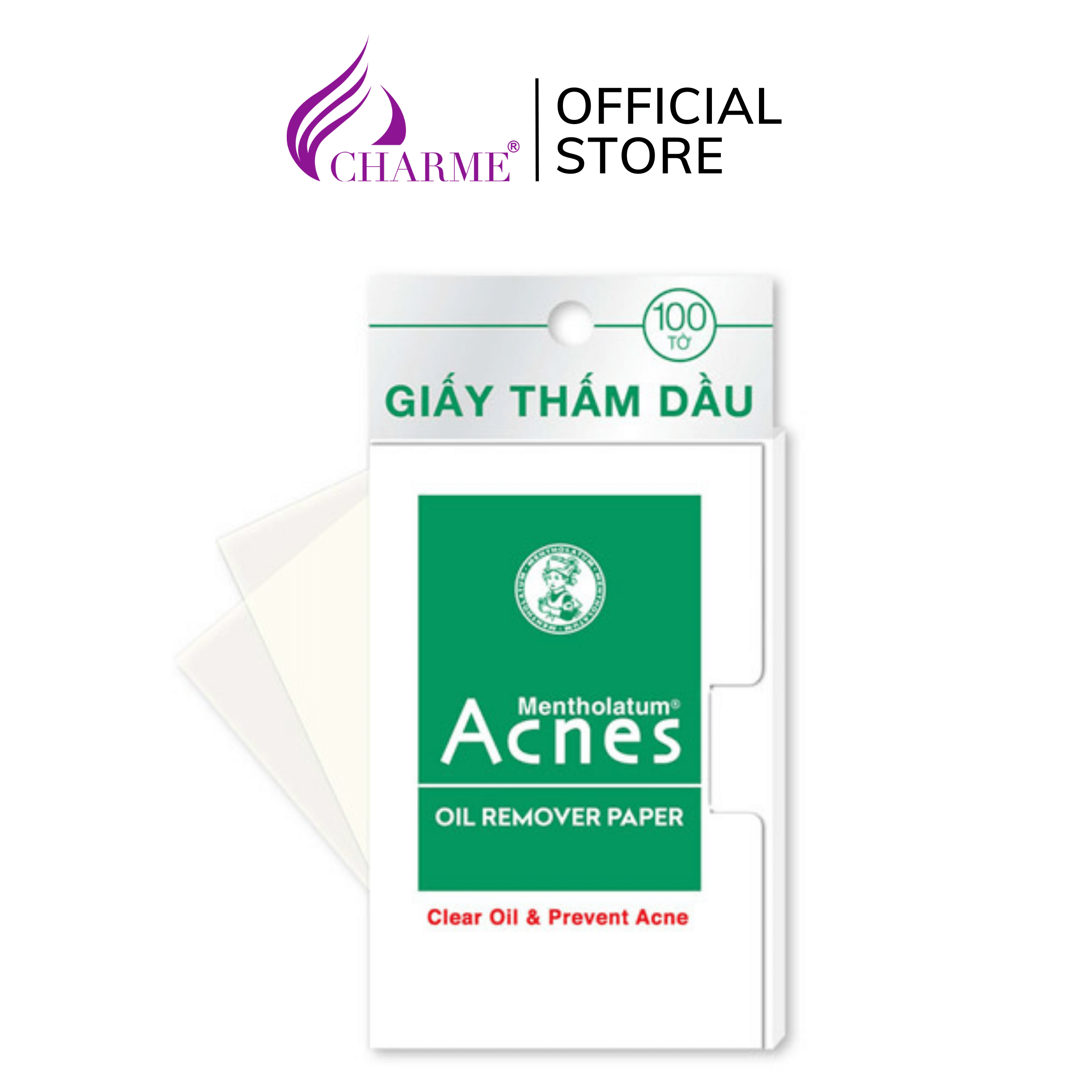 {Quà Tặng Không Bán} Giấy thấm dầu CHARME Acnes Oil Remover Paper (50 tờ/gói