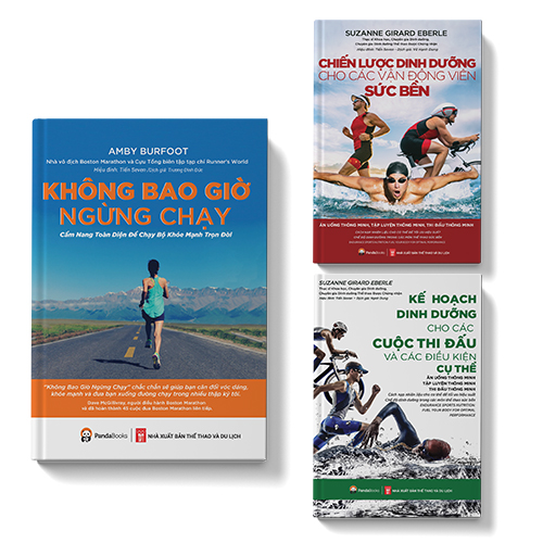 Sách Combo Chạy bộ Dinh dưỡng Thể thao - Không bao giờ ngừng chạy Kế hoạch dinh dưỡng Chiến lược dinh dưỡng - Pandabooks