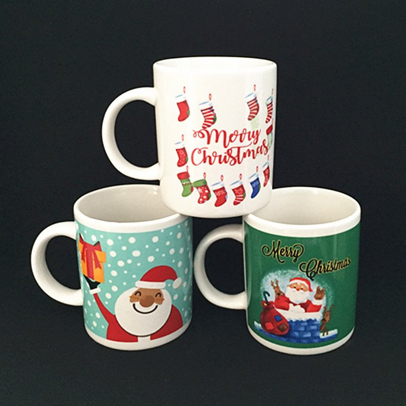 Cốc sứ uống trà cà phê in hình ông già Noel - Quà tặng giáng sinh