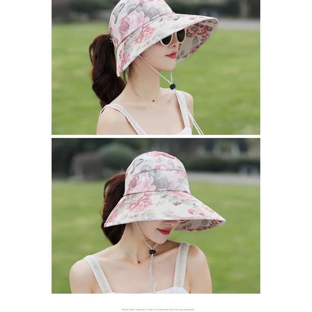 mũ rộng vành hở chóp chống nắng,chống tía uv thời trang mùa hè cho nữ