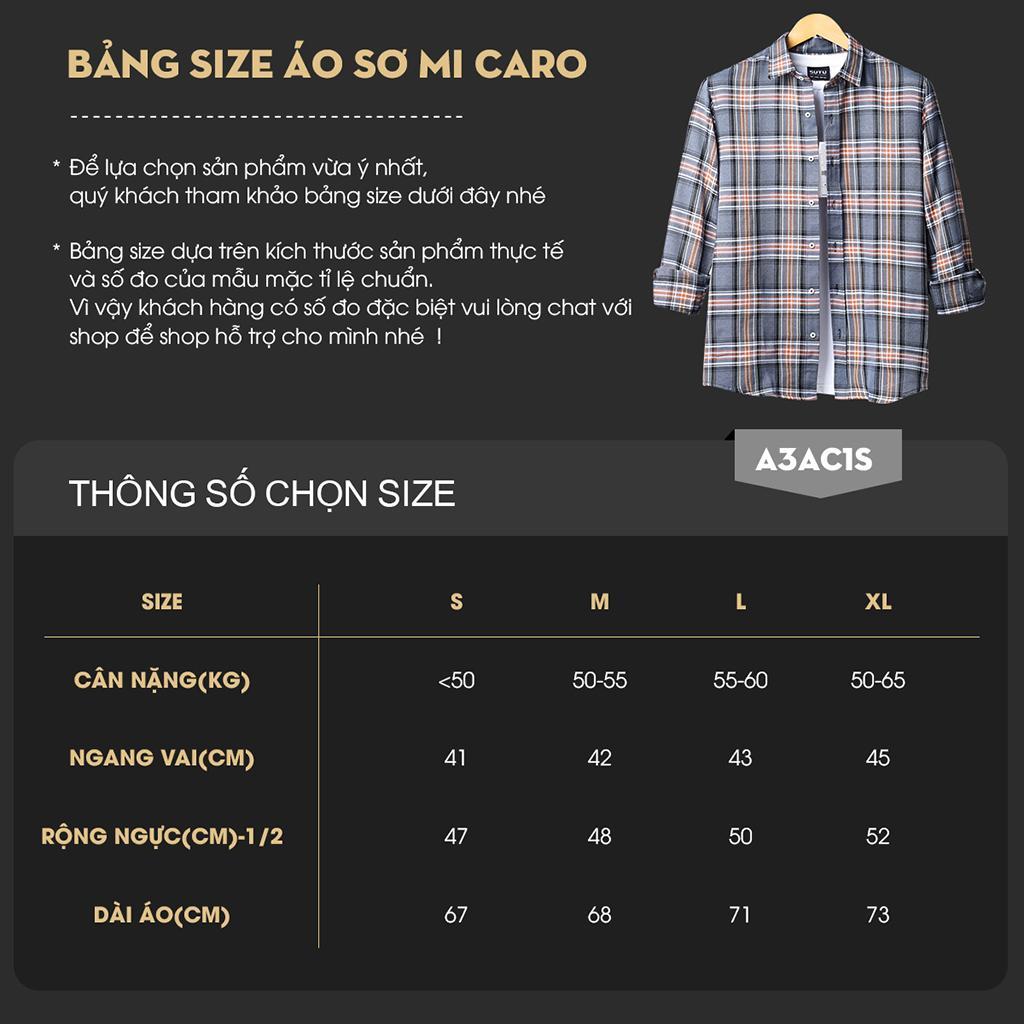 Áo Sơ Mi Flannel Caro Nam Khoác Trong và Ngoài SUTU Cao Cấp Basic Nhiều Màu Chất Vải Thoải Mái, Không Xù Lông | A3AC1S