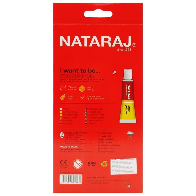 Hộp 12 Tuýp Màu Nước 5 ml - Nataraj 404486