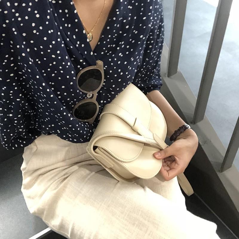 Túi đeo chéo da PU màu trơn cho nữ