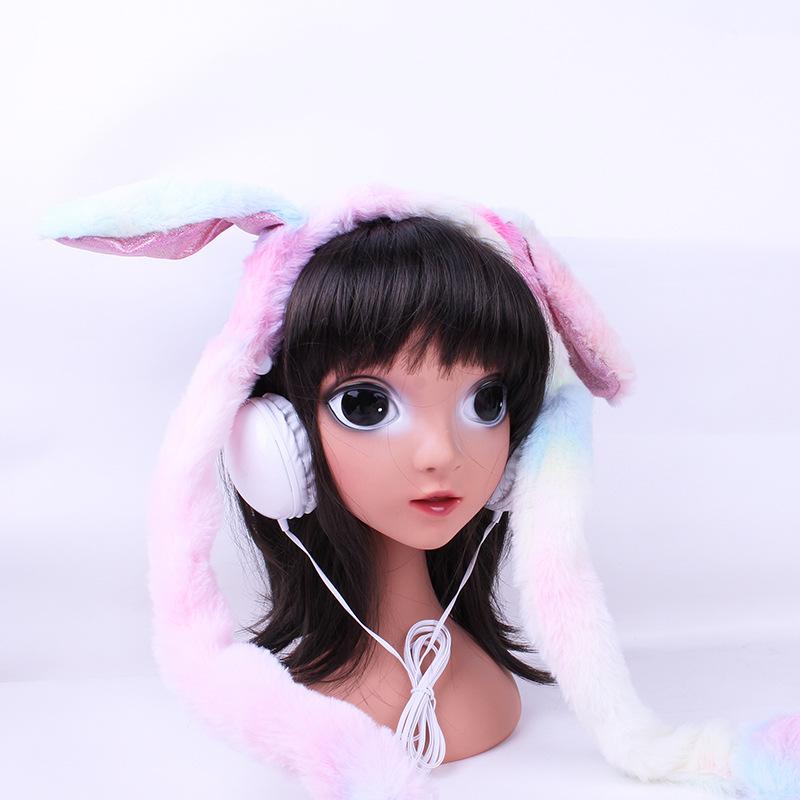 Phong cách mới nhất mới nhất tai thỏ hoạt hình dễ thương tai nghe túi khí Tai nghe sáng tạo của người nổi tiếng trên Internet có thể di chuyển tai nghe gắn trên đầu phát sáng sang trọng