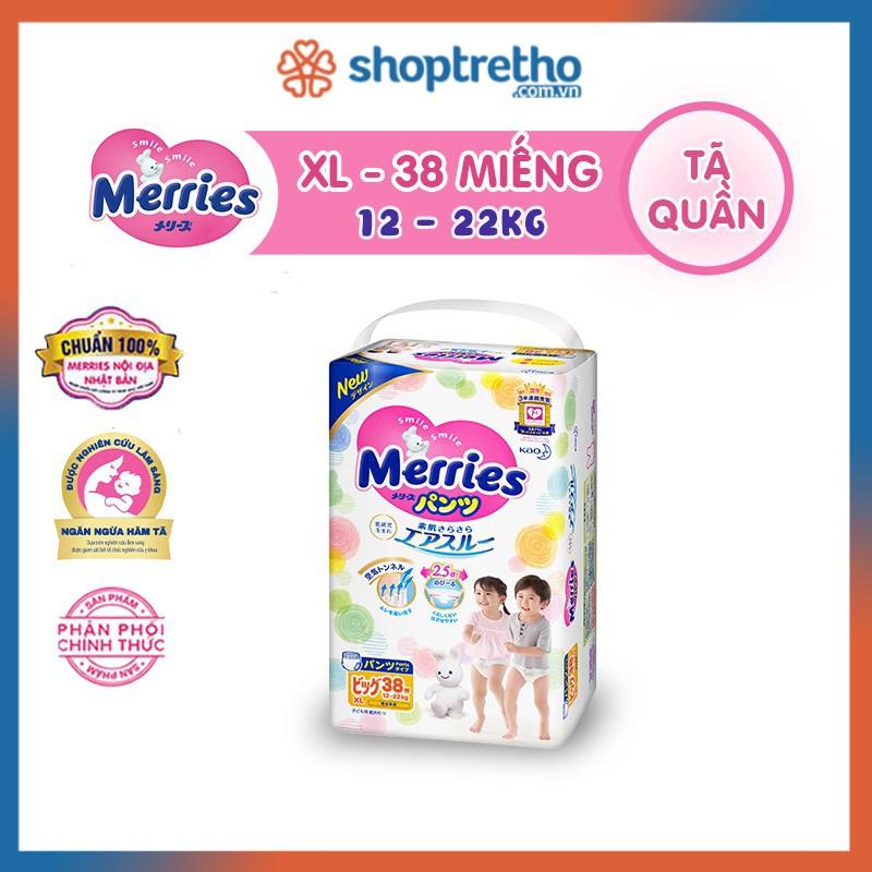 Bỉm quần Merries XL38 Nhật Bản (cho bé từ 12-22kg)