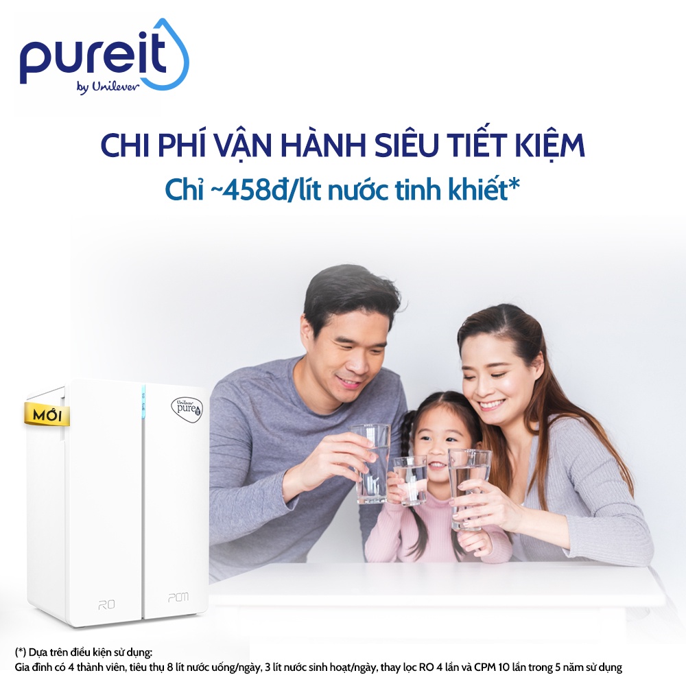 Máy lọc nước RO Unilever Pureit Tanka UR3140 Tốc độ lọc 9 lít nước/giờ - Hàng chính hãng