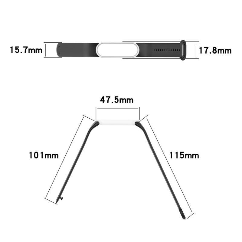 Dây Đeo Cao Su Silicon 2 màu Cho Xiaomi Miband 5 Chất Lượng cao