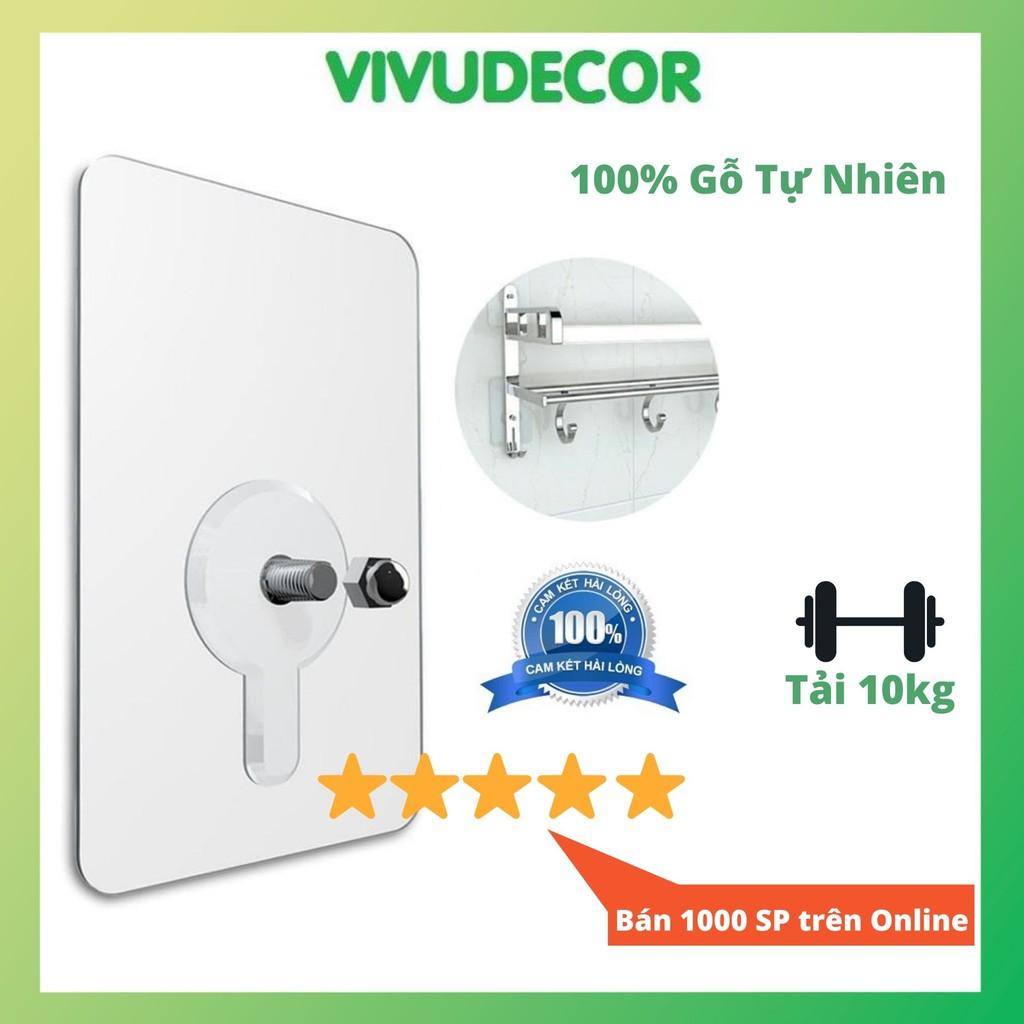 Móc dán tường chịu lực Vivudecor siêu dính miếng dính tường tải 10kg có ốc vít