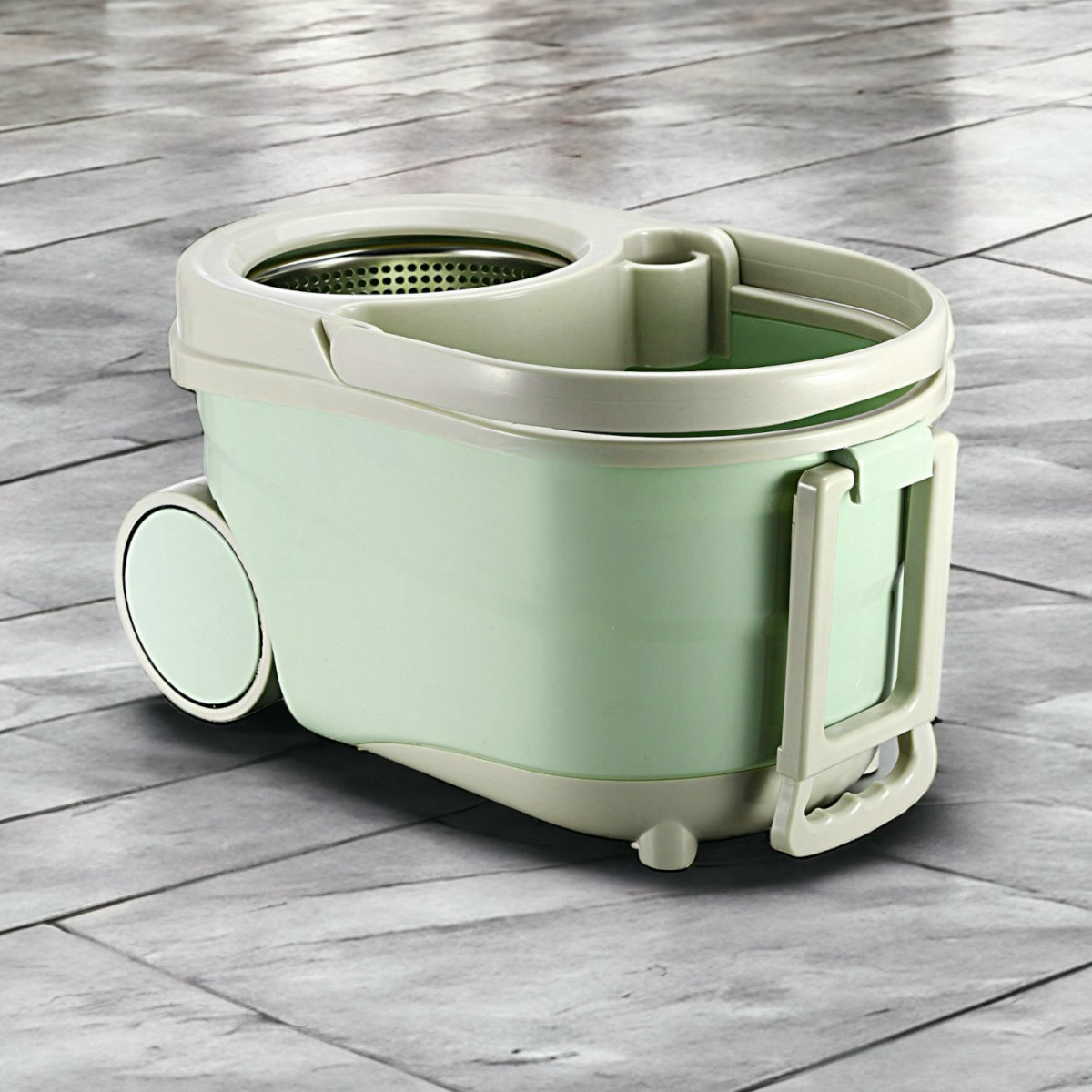 Bộ cây lau nhà cán Inox Bennix Thái Lan BN-888SM xoay 360 có bánh xe lớn