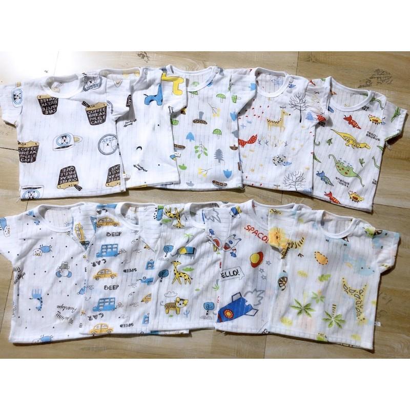 SET 5 BỘ COTTON GIẤY CỘC TAY CHO BÉ