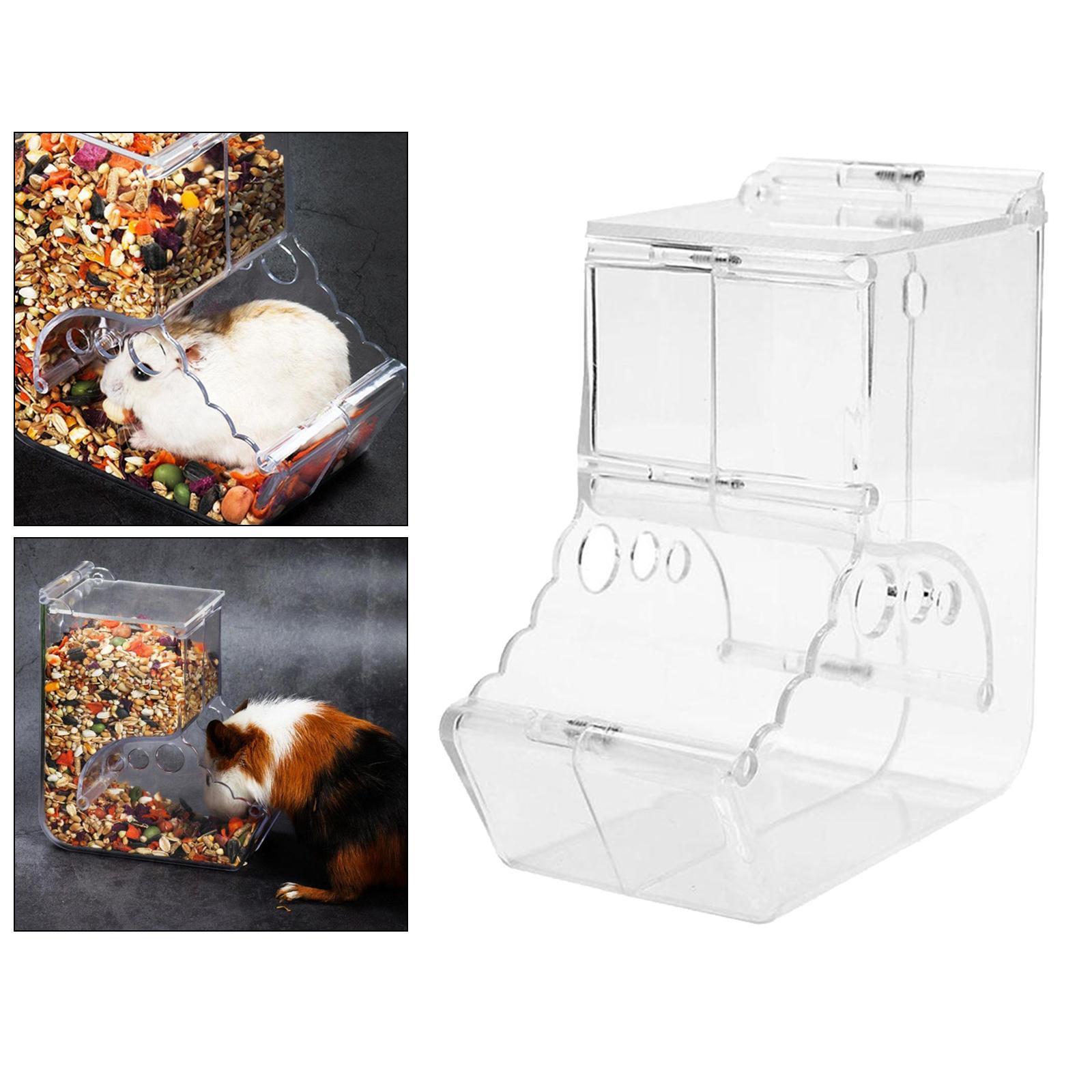 Automatic Hamster Feeder Food Dispenser Dish Bowl Guinea