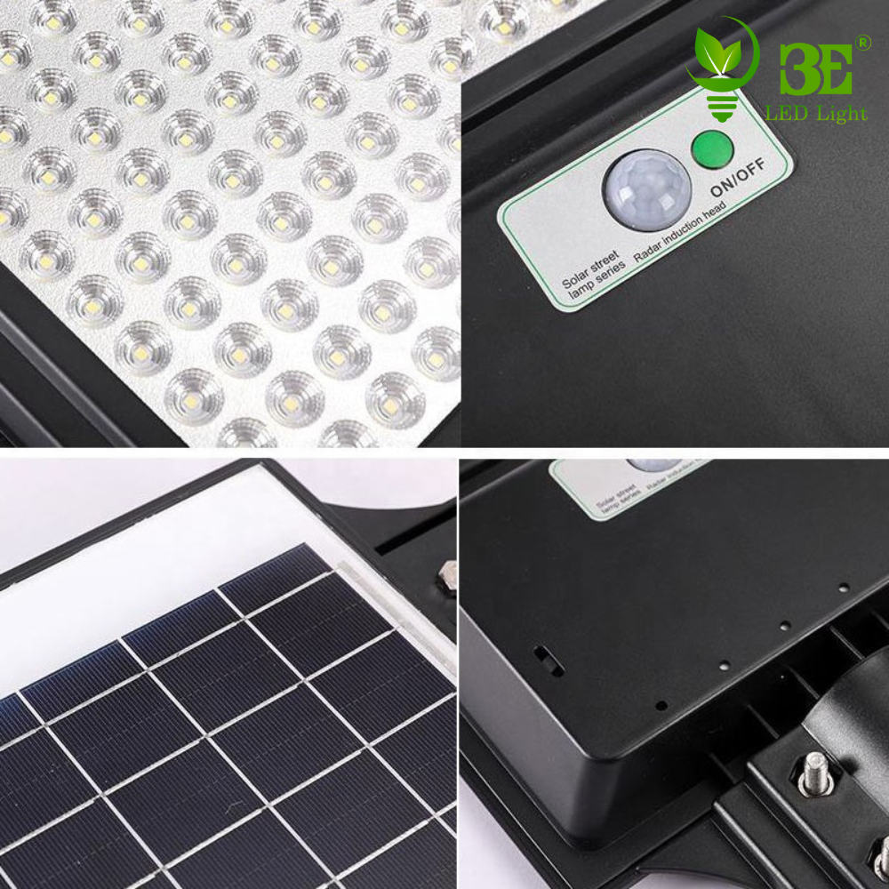 Đèn Đường Năng Lượng Mặt Trời Liền Thể 3E LED LIGHT Tấm Pin Poly Công Suất 100w (Không kèm remote)
