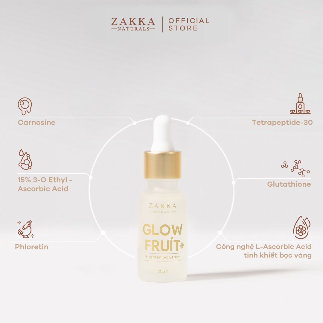 Serum (Tinh Chất) Vitamin C Zakka Naturals GlowFruit+ Brightening 20g