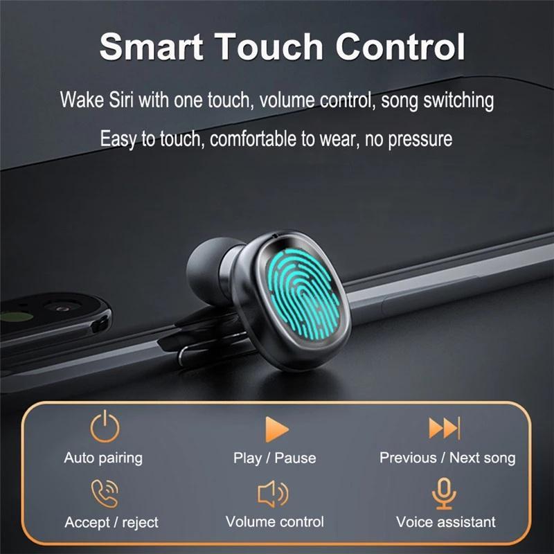 Tai nghe nhét tai không dây bluetooth TZUZL TWS 5.2 tích hợp mi cờ rô có kèm phụ kiện