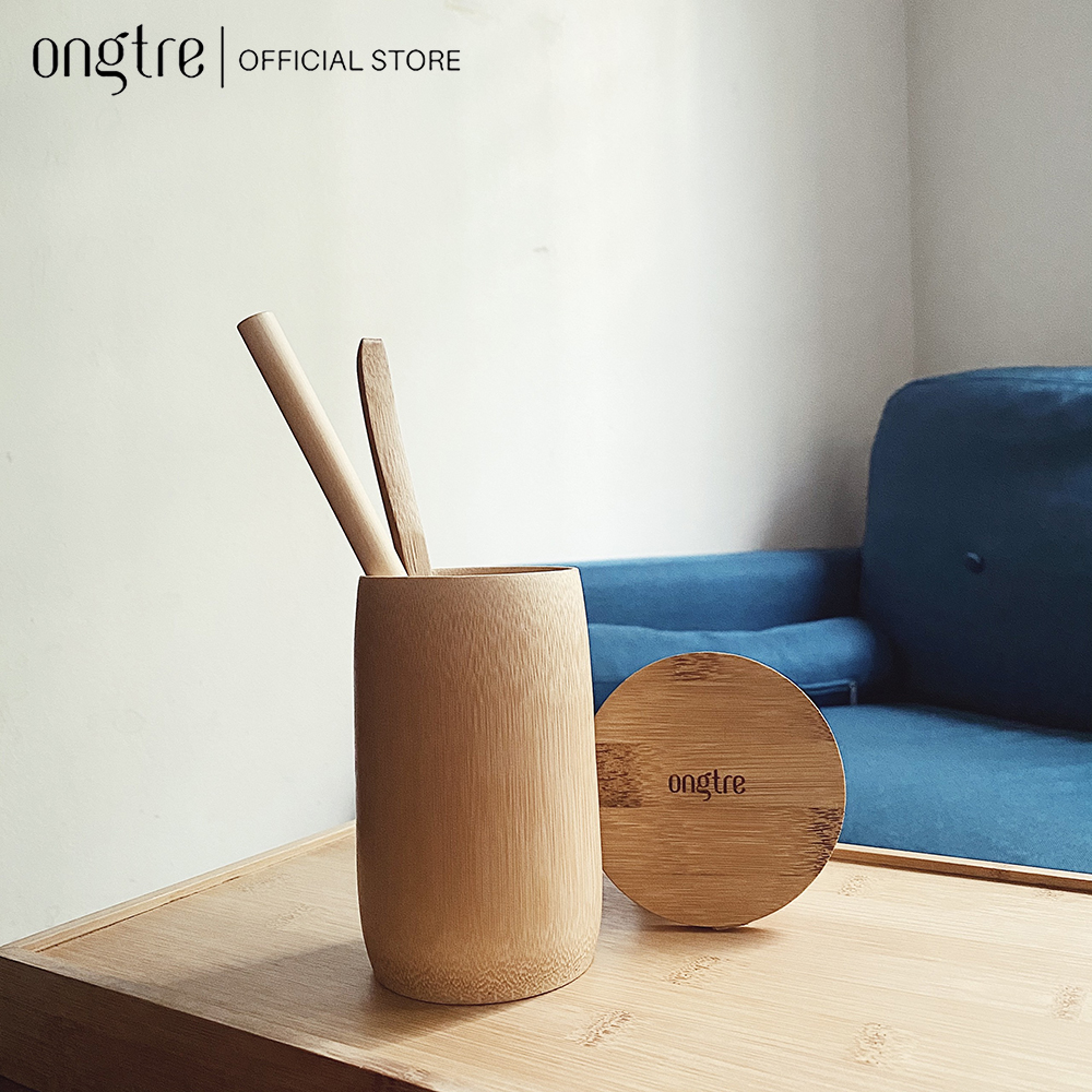 Cốc tre uống nước, decor, cắm hoa cao 8cm,12cm