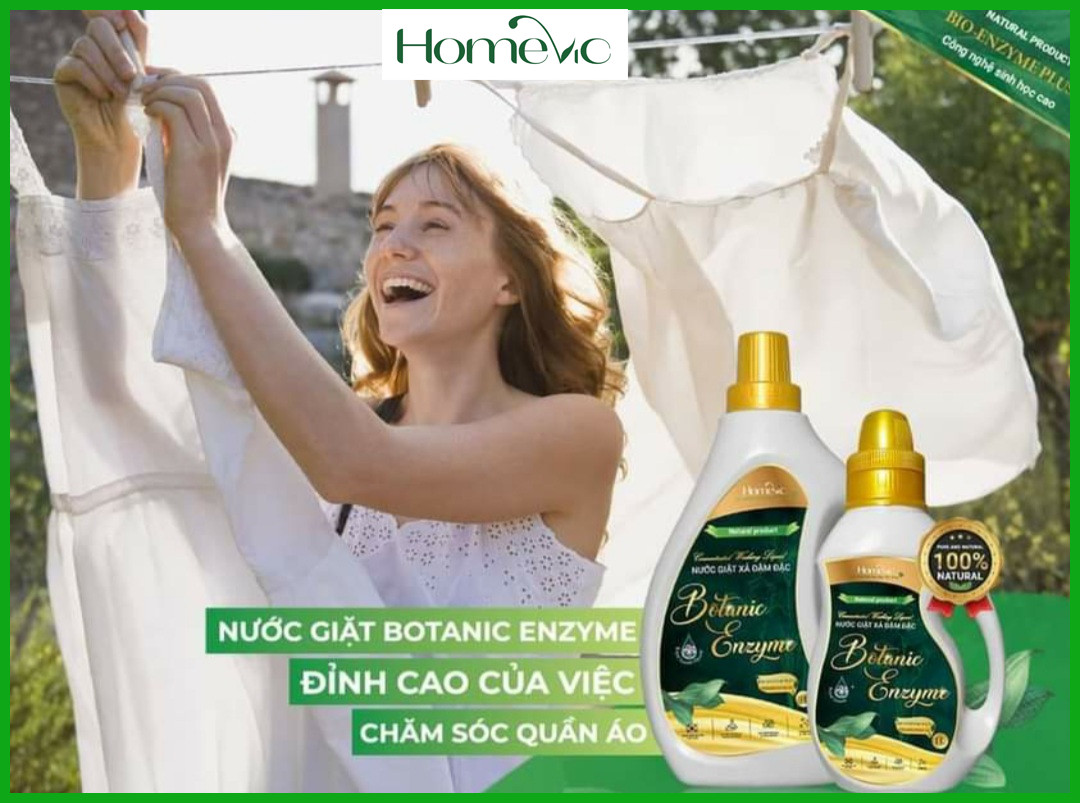 Nước giặt xả đậm đặc Botanic Enzyme 1L