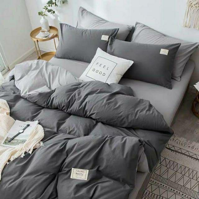 Bộ chăn ga cotton Tici cao cấp phong cách Hàn Quốc màu mới