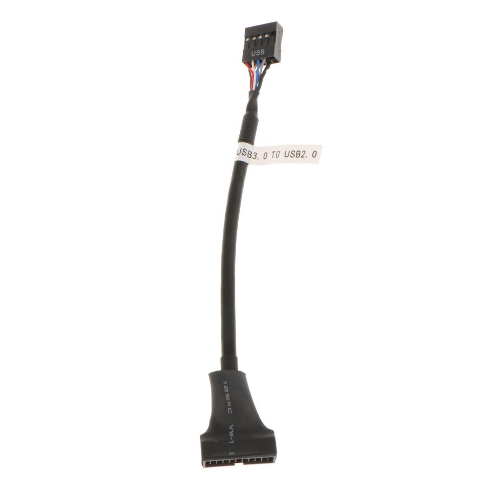USB 3.0 20-pin Header Male to USB 2.0 9-pin Female Adapter for Computer Host