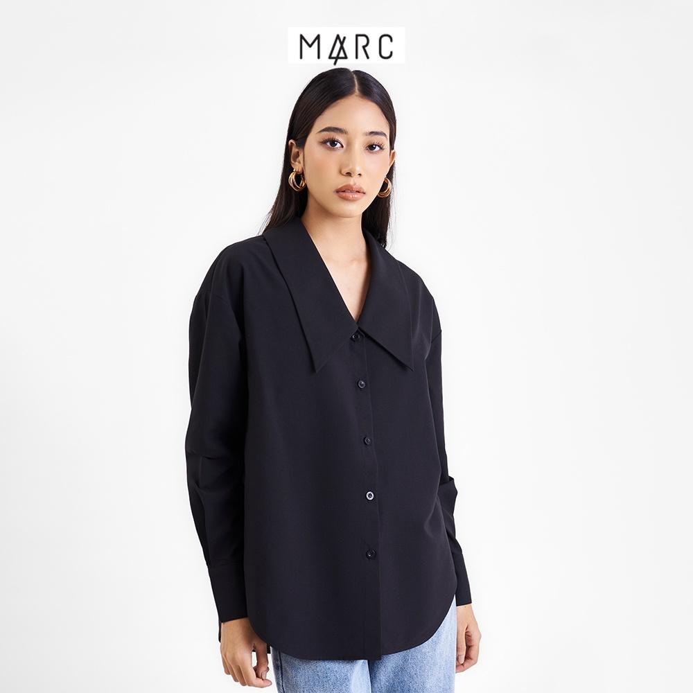 Áo kiểu sơ mi form rộng nữ MARC FASHION phối lá cổ CBLH093322