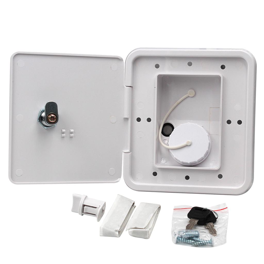 White Gravity City Water Inlet Fill The Bowl Hatch Lock RV Trailer # 1