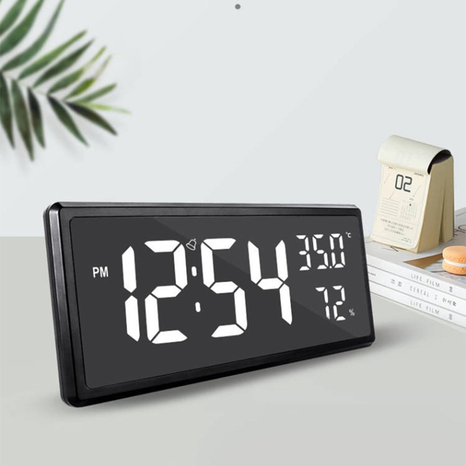 Large Digital Wall Clock Clock USB LED Display for Bedroom Office Home