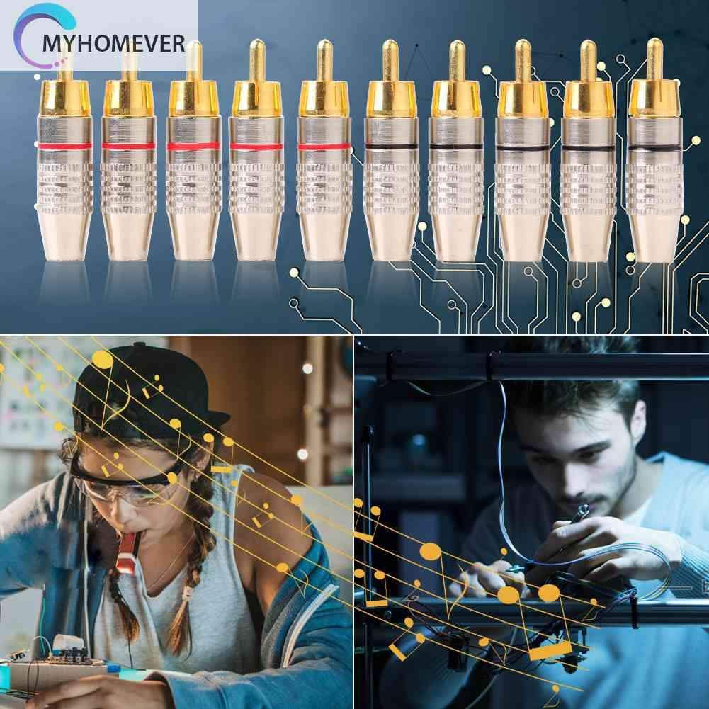 Set 10 Đầu Nối RCA DIY Chuyên Dụng