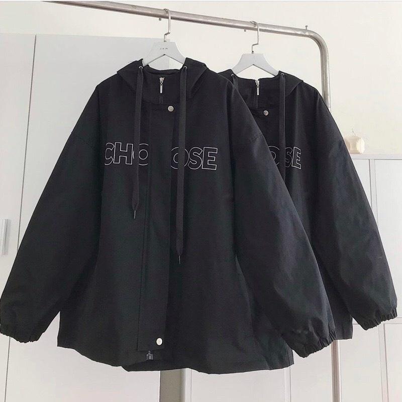 Hình ảnh Áo Khoác Kaki Jacket CHOOSE 2 Lớp Form Rộng Chất Vải Khaki Dày Dặn Unisex Nam Nữ Couple Phong Cách Hàn Quốc Ulzzang