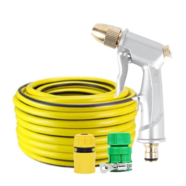 Rửa xe tưới cây Bộ dây và vòi xịt tăng áp lực nước 300% loại 30m cút nhựa,nối nhựa 206701